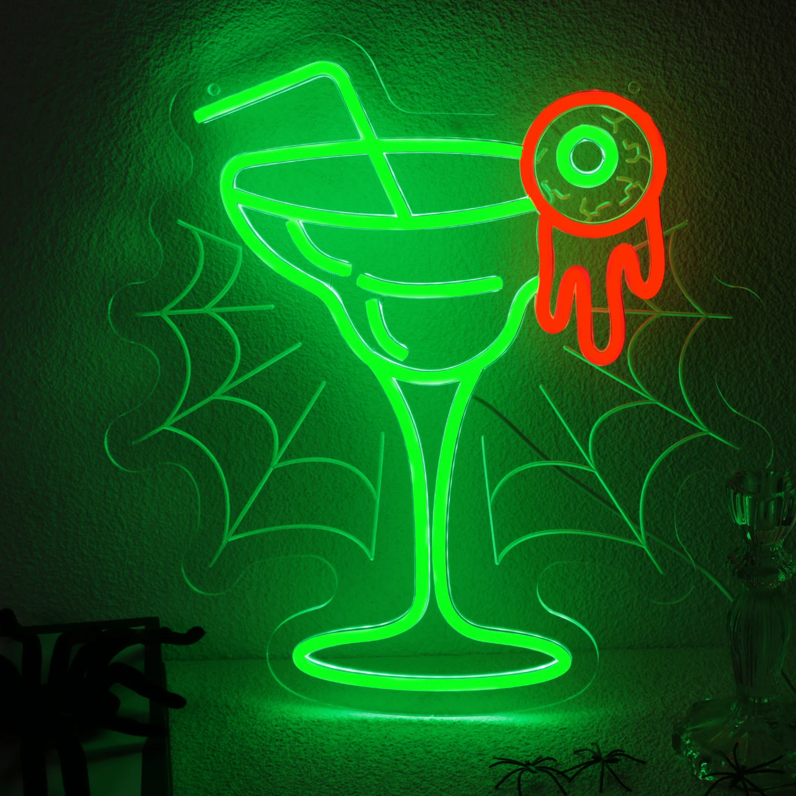 

1PC Halloween Decoration Gothic Spider Neon Sign Gothic Cobweb Neon Light Spider Web LED Neon Sign for Gothic Party Decor Spooky