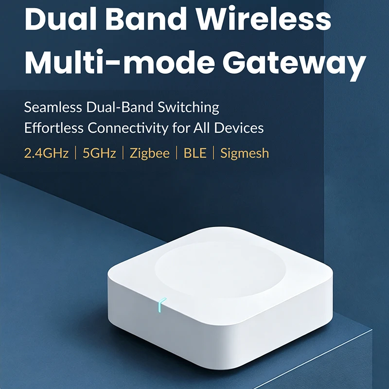 2,4G 5G Tuya Multi-Mode ZigBee Bluetooth Gateway Hub Drahtloser Smart Home Geräte-Controller mit APP-Sprachsteuerung für Alexa und Google Home