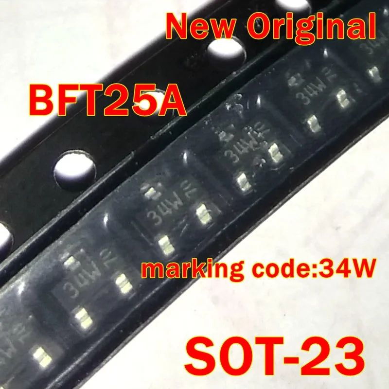 1Pcs to 100Pcs Bft25A Sot-23 New Original Marking Code:34W Npn Wideband Transistor