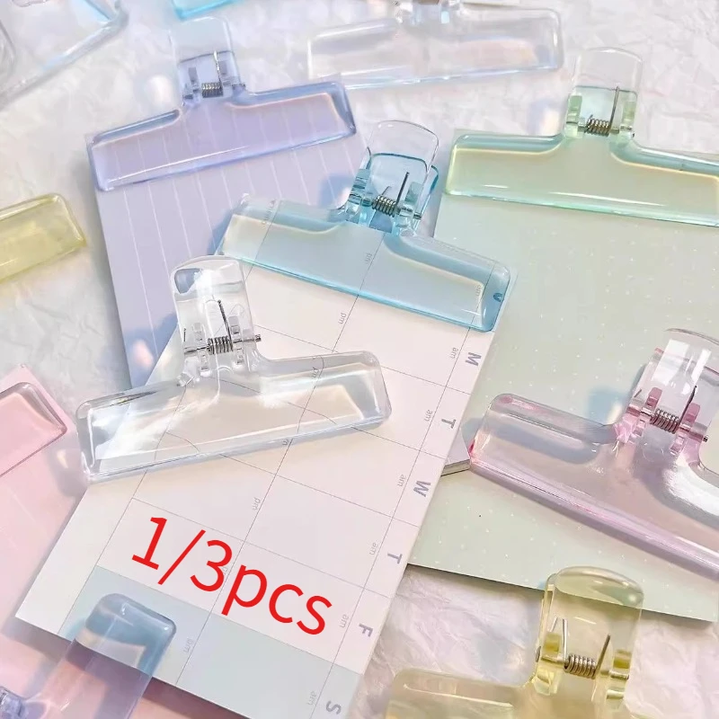 Paper Clips Plain Paper Clip Office Organizer Clip Strong Holding Power Transparent Candy Colors Suitable for Office School Home