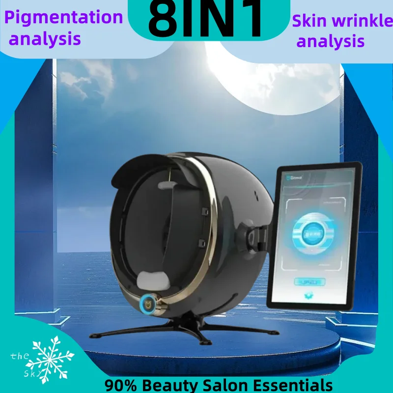 Multi-language 8 Spectrum Facial Wifi SmartMirror Scanner 3d Facial Skin Analyzer MachineDigital Skin Beauty Analyzer Tester