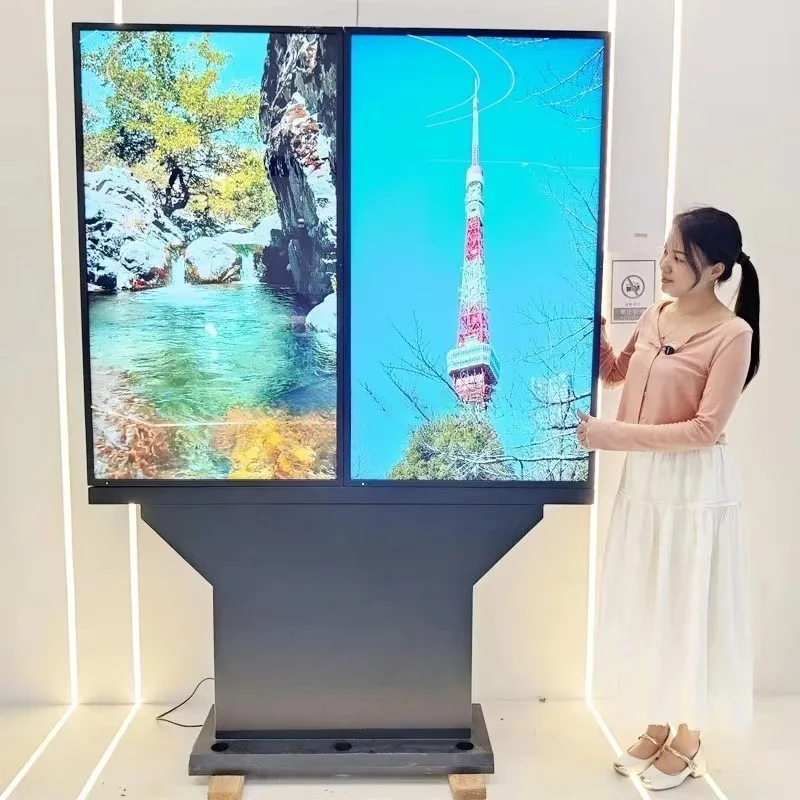 Waterproof LCD Outdoor Totem Ip66 55/75 Vertical/Landscape Touch 4k Kiosk Light Emitting Diode Digital Signage and Display