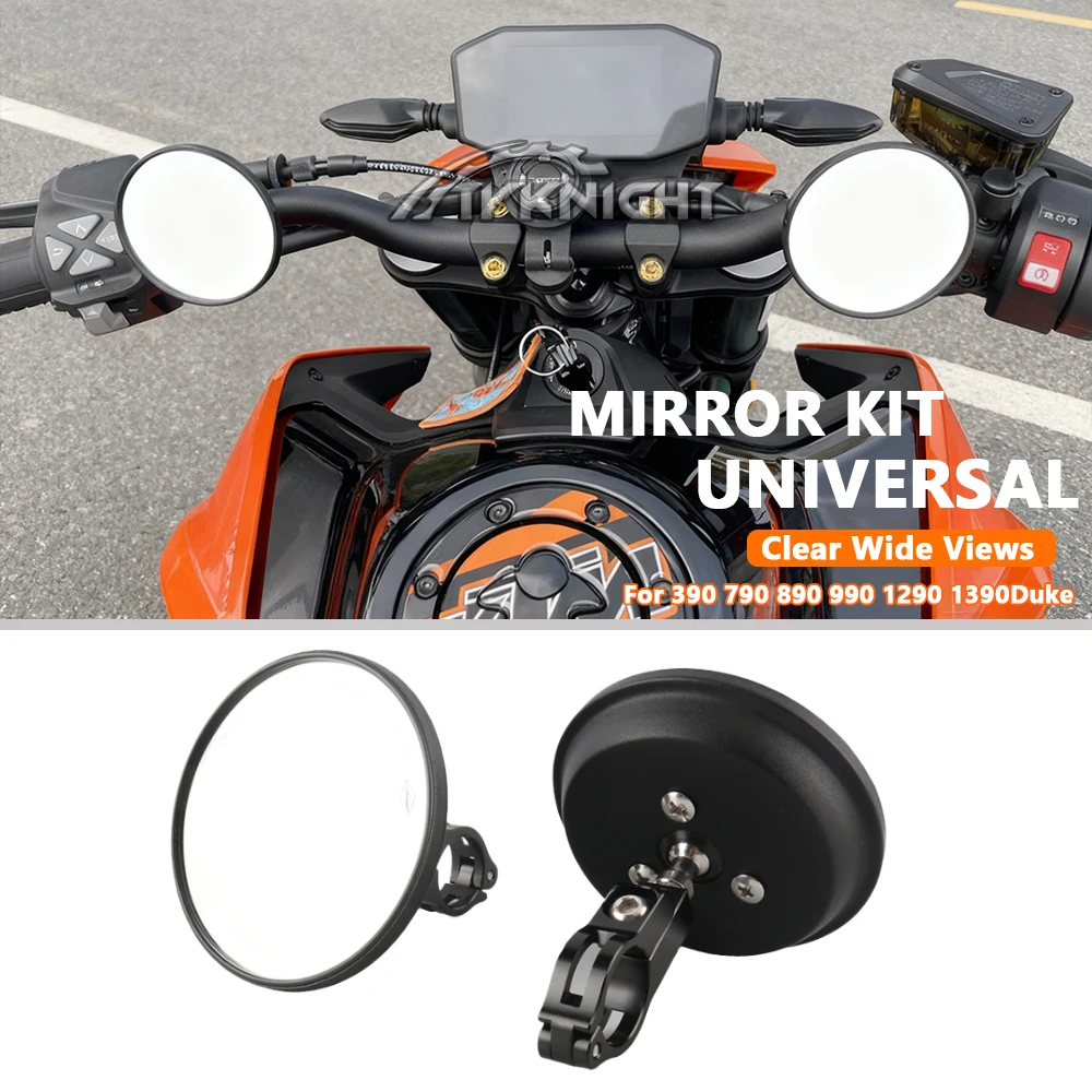 

New Motorcycle Mirrors For 390 790 890 990 1290 1390 2024 Blind Spot Mirror wide angle Handlebar Side Mirrors
