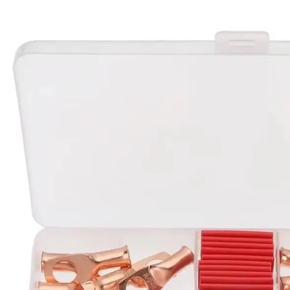 /60PCS /Copper /Nose Terminal Connectors AWG 6 4 2 With Heat Shrink Tubing For American Standard Electrical Wire Lugs Kit In Box