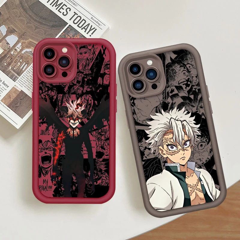 

Anime Black Boy Cool Eye Ladder For Apple iPhone 16 15 14 13 12 11 Pro Max Plus Phone Case Funda Phone Case