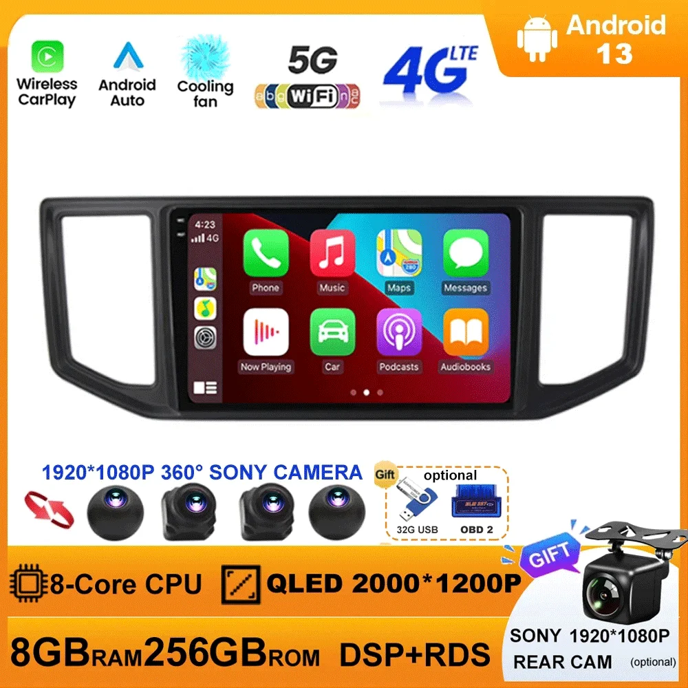 

Android 13 For Volkswagen VW Crafter 2017 - 2021 Car Radio Multimedia Video Player Navigation Wireless Carplay WIFI BT 4G DSP