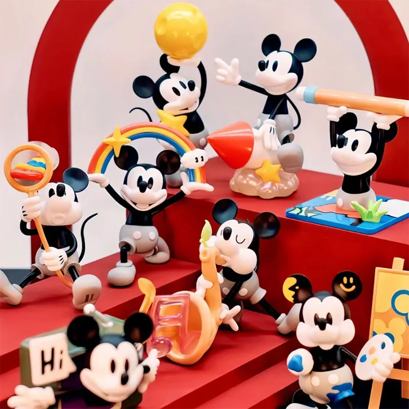 

Disney Mickey Mouse Color Hunting Series Action Figure Toys Cute Classic Mickey Anime Figures Toys Decoration Dolls Kids Gifts