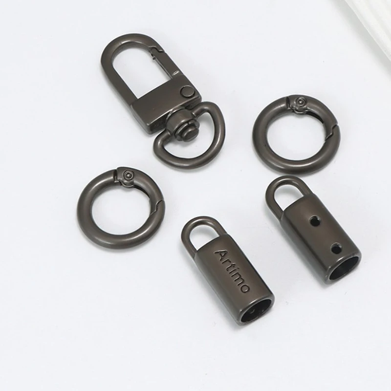 5PCS Mountaineering Buckle Spring Ring Hanging Bell Alloy Openable Keyring Strap Parts Pendant Buckle Snap Clasp image 5