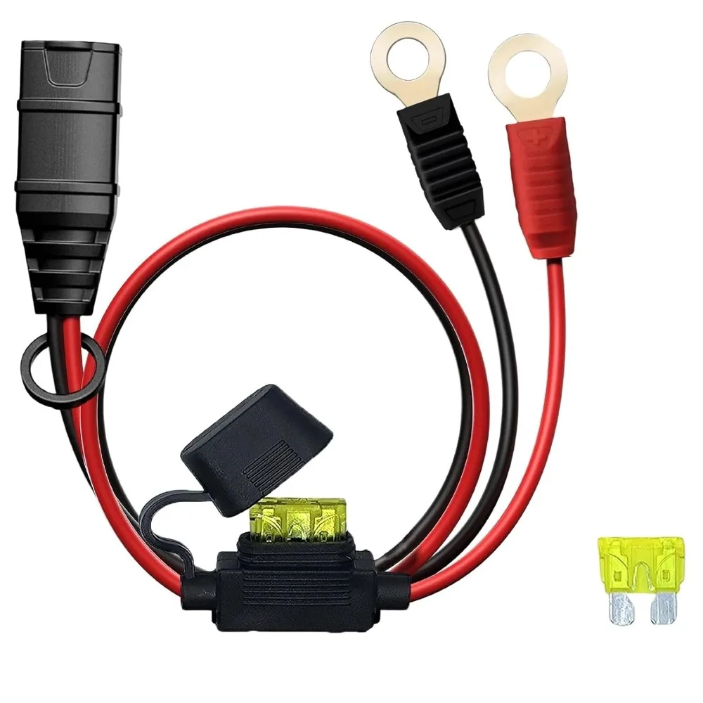 16AWG GC008 X M6 53CM Pure Copper Eyelet Terminal Smart Battery Charger Extension Cord Compatible with Series Charger