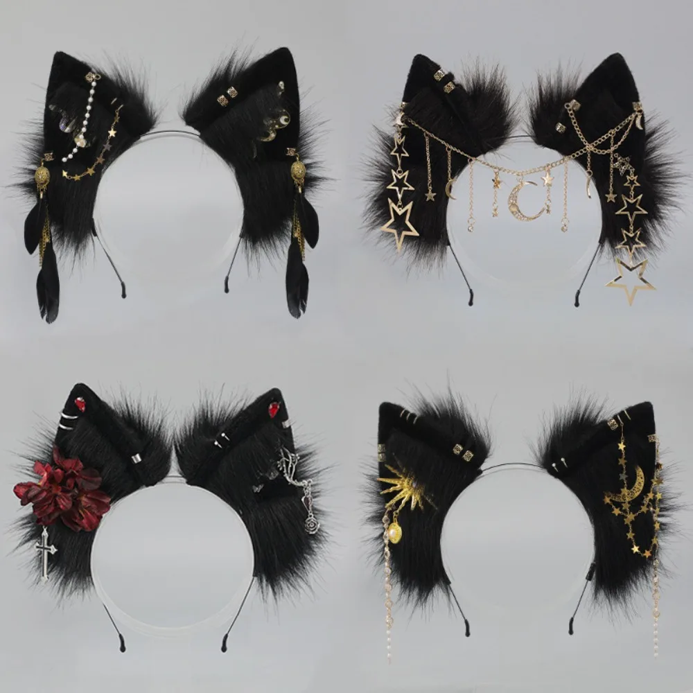 Plush Simulation Animal Ear Headband Sheep Ear Headband Cosplay Comic Show Party Props Dress Up Headgear
