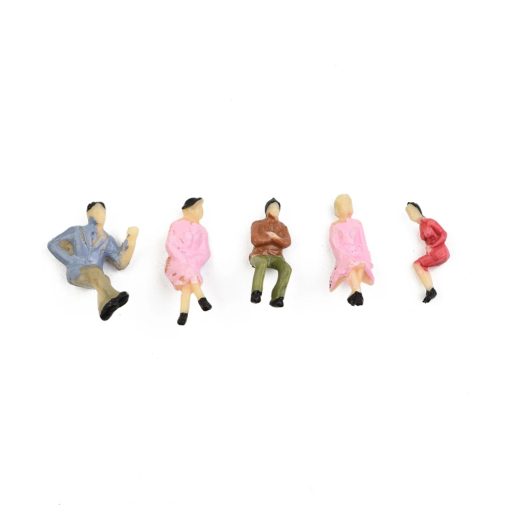 60pcs HO Scale 1:87 All Seated Passenger People Sitting Figures 30 Different Poses Model Train Layout P8711 Garden Decoration