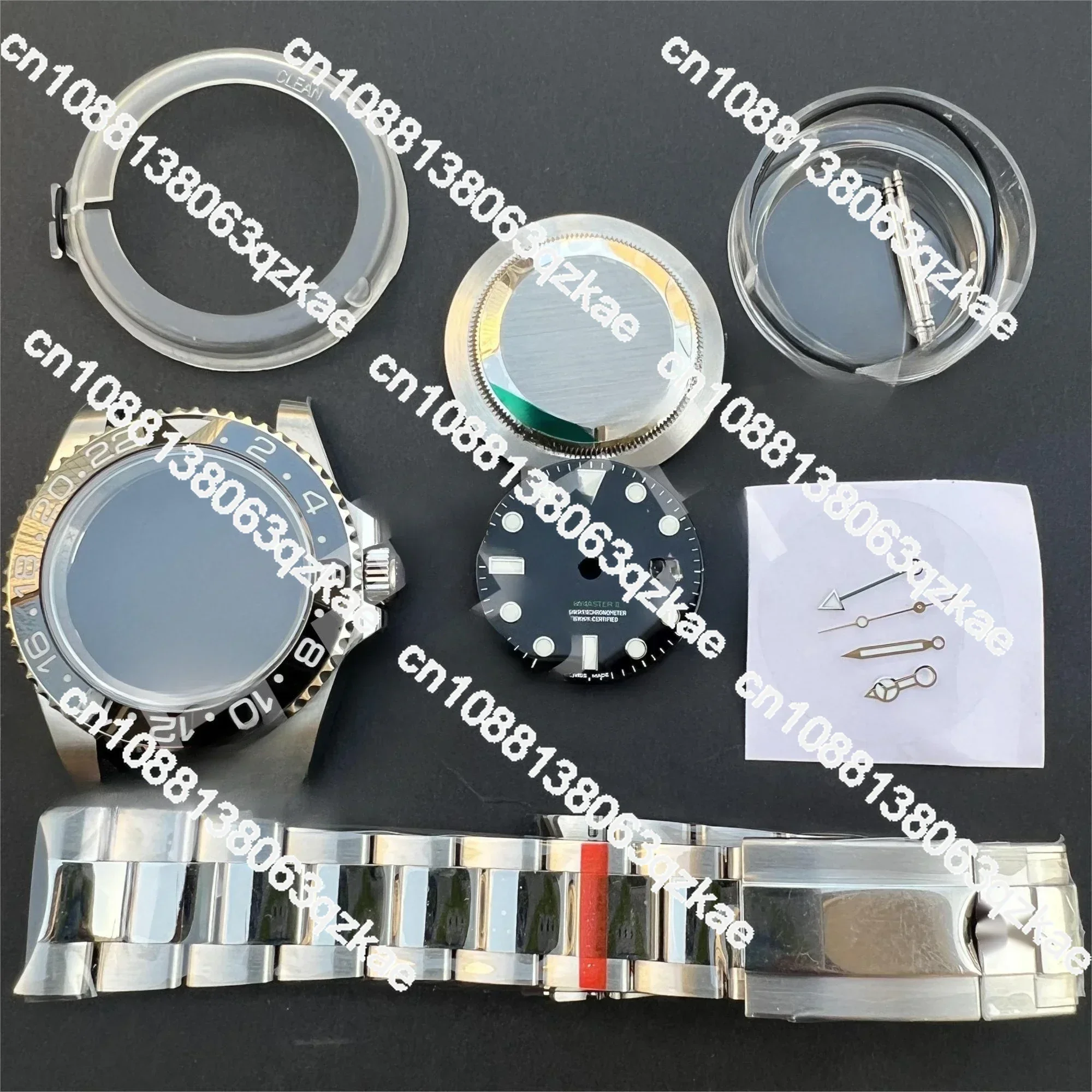 Assembled watch accessories case shell case suitable for Seagull ETA2836-2 3186 GMT movement 904 steel case