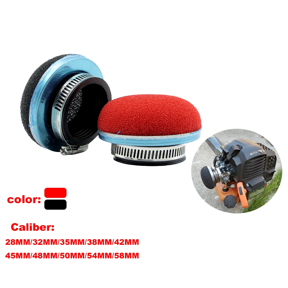Motorcycle 28/32/35/38/42/45/50/54/58MM Stright Foam Air Filter Sponge Cleaner For 2 Stroke Engine Pocket Bike Mini Moto Scooter