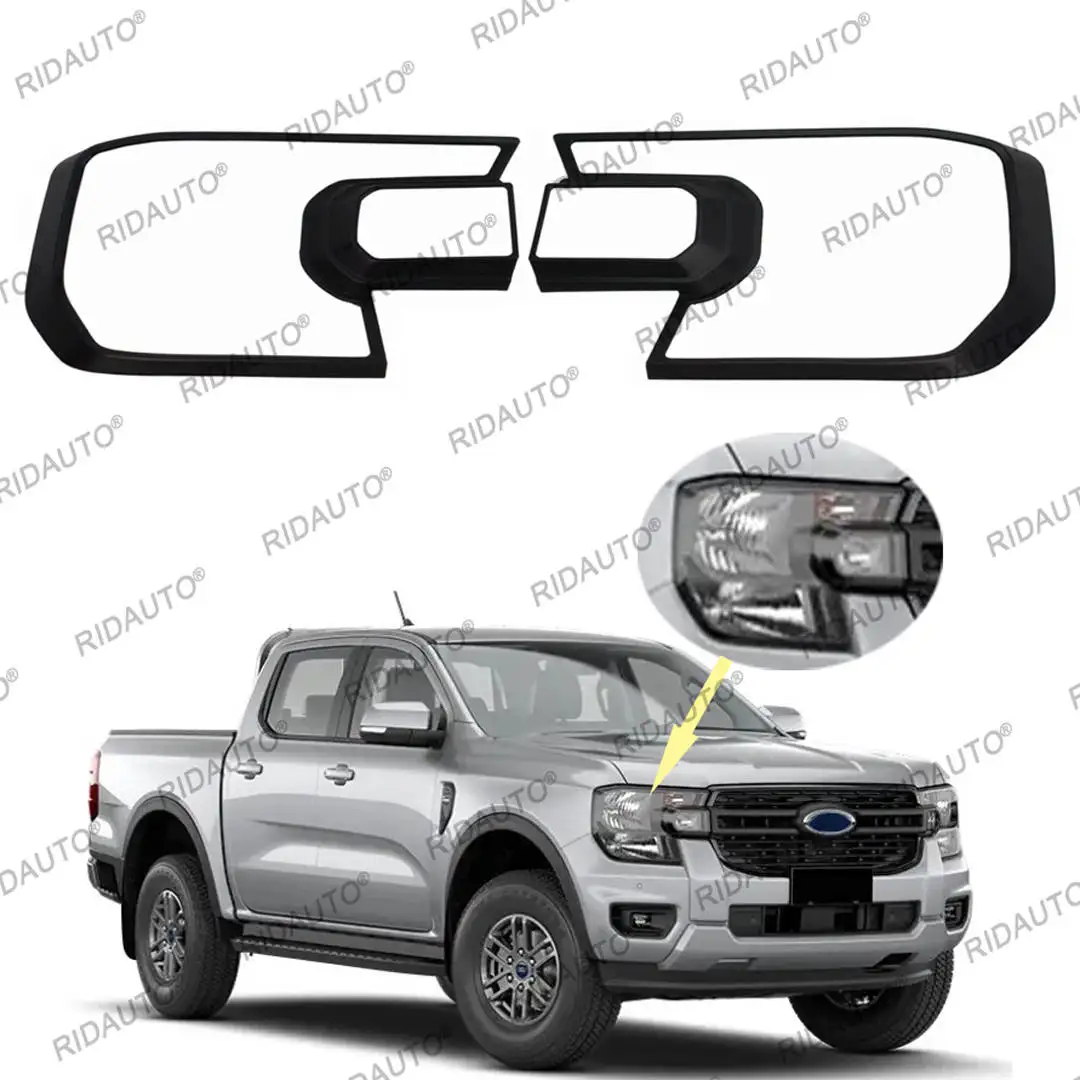 Halogen Headlamp Headlight Head Lamp Light Cover Sticker Garnish Protector Protection For FORD RANGER 2022 2023 T9 XL XL+ XLS