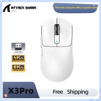 Attack Shark X3/X3Pro 4K/8KHz Bluetooth Mouse Ultra Lightweight Wireless PixArt PAW3395 Tri-Mode Connectivity Macro Gaming Mouse