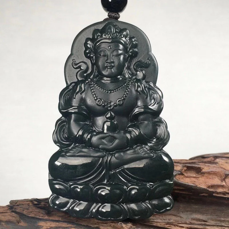 Taqing and Tianqing Double-Sided Pendant Men, Guanyin Bodhisattva Jade Amulet