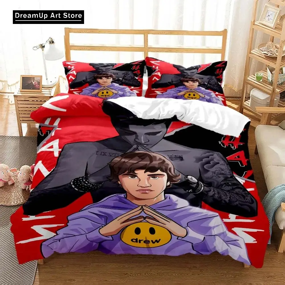 Ensemble de literie de mode Justin Bieber pour adultes, chanteur d'impression 3D, garçons et filles, Twin Queen, pleine taille, housse de athlon, taie d'oreiller, lit, chambre à coucher