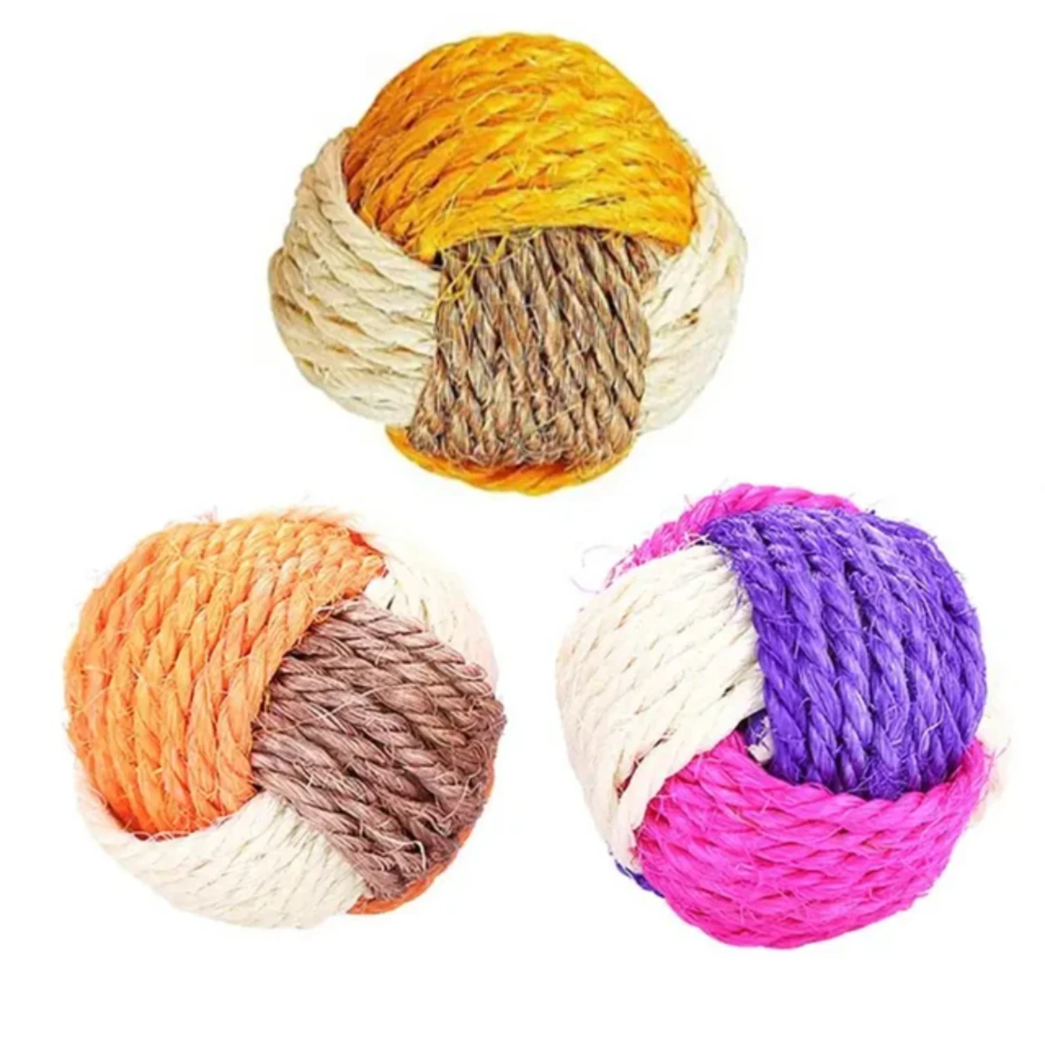 

Cat Sisal Ball Colorful Cat Ball Toy Cat Rolling Sisal Ball Toy 1pc Novelty Gift Pets Random Color Cat Toys Pet Toy