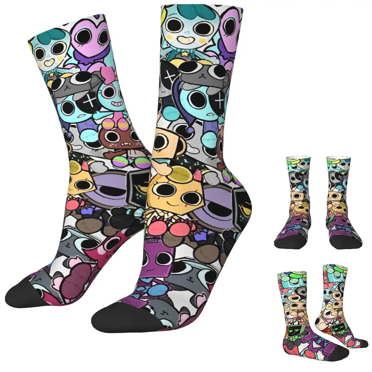 

Осенне-зимние сумасшедшие дизайнерские мужские и женские носки с героями мультфильмов «Мир Действий», нескользящие носки для игры ужасов