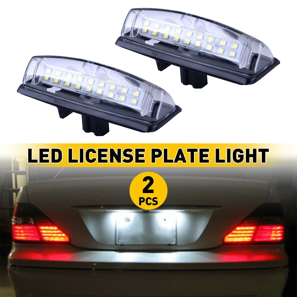 LED License Number Plate Light Bulb Canbus No Error For Toyota Camry Sienna Prius Echo Yaris Sedan Lexus IS300 Sedan ES300 ES330