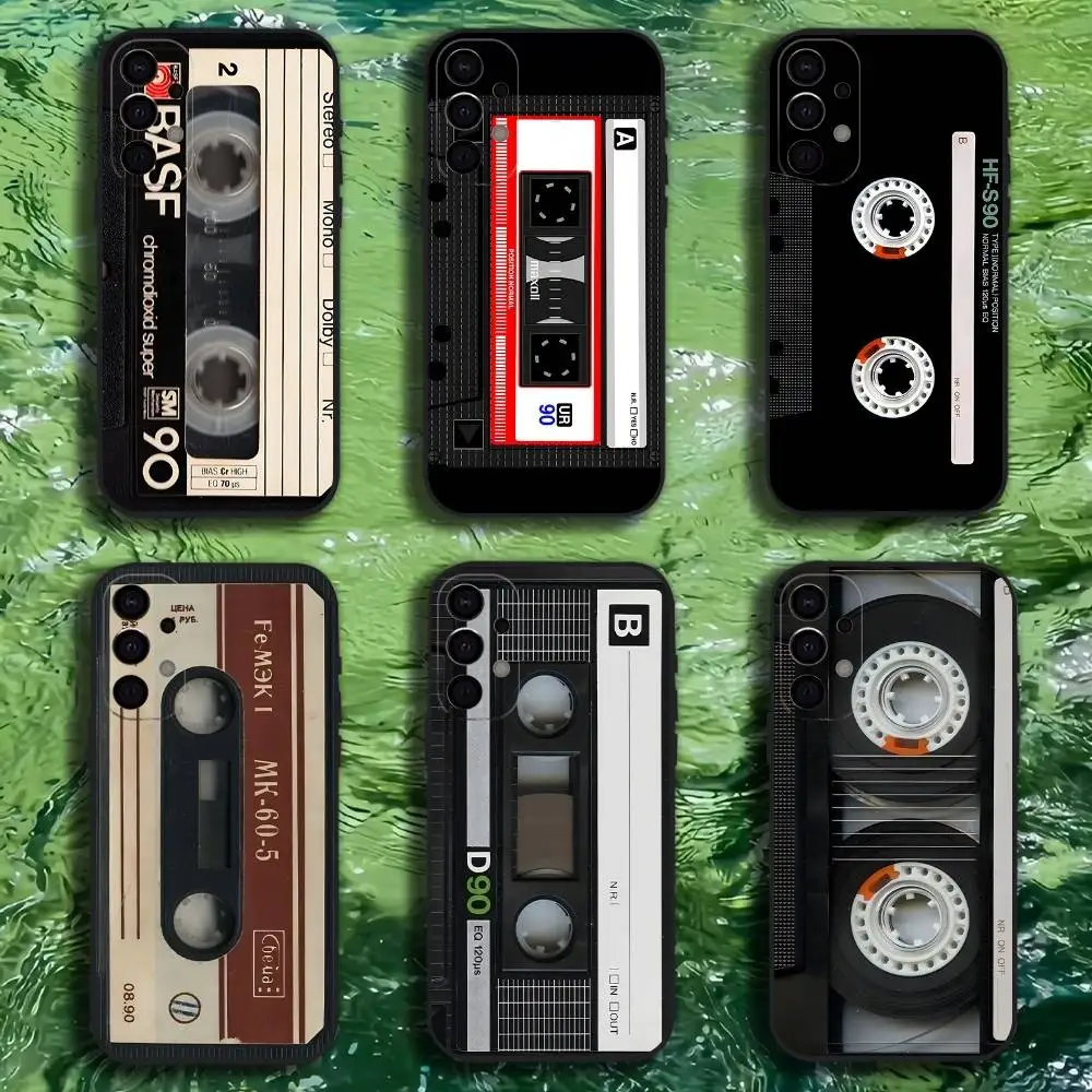 

Cassette Tape Phone Case For Samsung S25,S24,S21,S22,S23,S30,Ultra,S20,Plus,Fe,Lite,Note,10,9,5G Black Cover