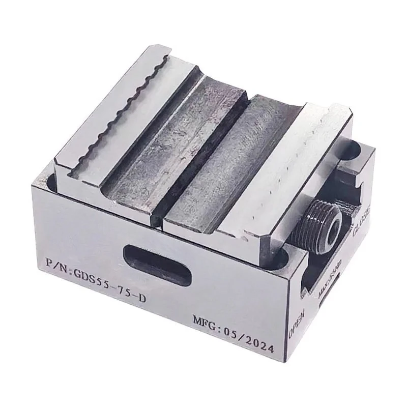 GDS55-75-D High Precision 5 Axis Mini Vise for CNC Milling Low Profile Self Centering Manual Drive