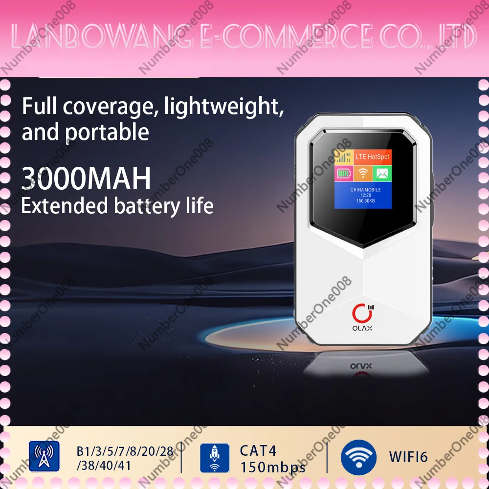 4G Wireless Router MT85 LCD Screen 150Mbps Hotspot 3000mAh SIM Card Slot Car WiFi Modem