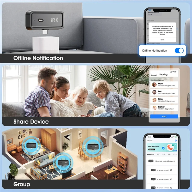B89B-Mini Zigbee IR جهاز تحكم عن بعد ذكي للمنزل الذكي جهاز تحكم عن بعد بالأشعة تحت الحمراء مع Zigbee LAN Cateway لتلفزيون مكيف الهواء