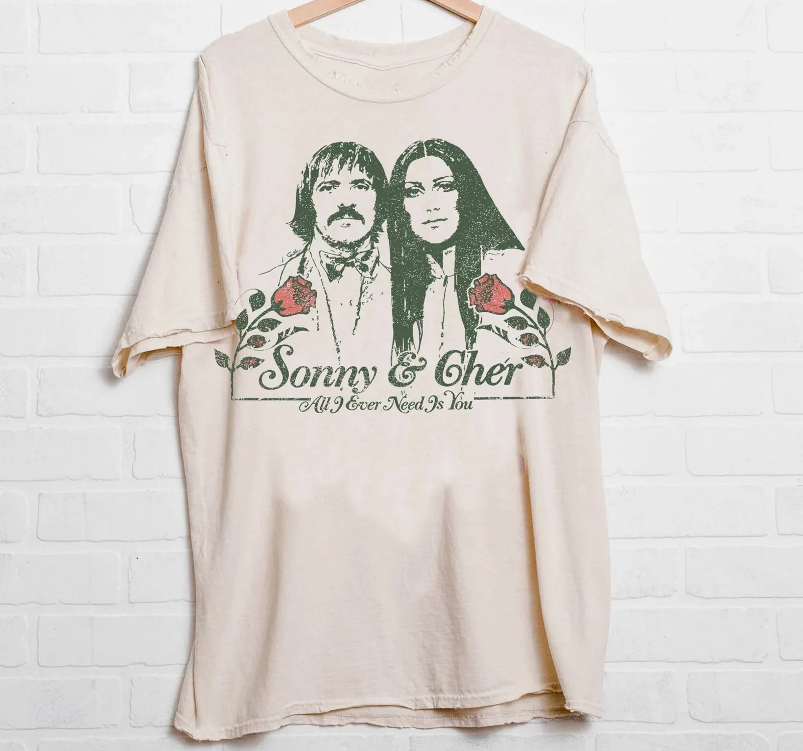 All I Need is Love Sonny and Cher Shirt Classic White Unisex S-5XL NE2748