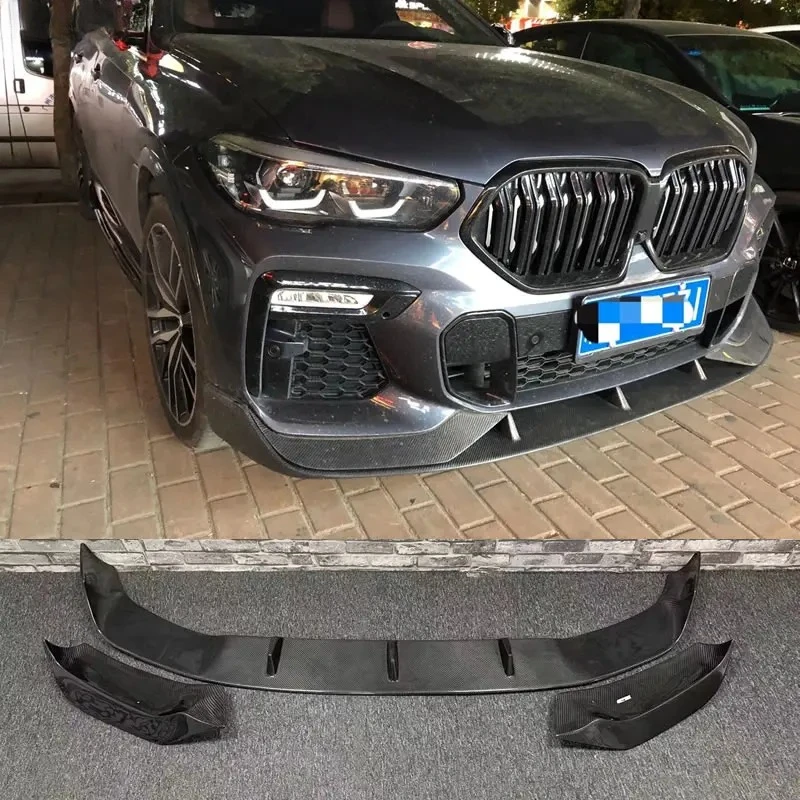 

For Bmw G06 X6 Carbon Fiber Car Front Bumper Lip Splitter Body Kit 2021