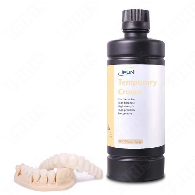 A ​​​high Quality Resins for 405nm DLP/LCD 3D Printer Lab Material Temporarys Dentures Model Resins 500g