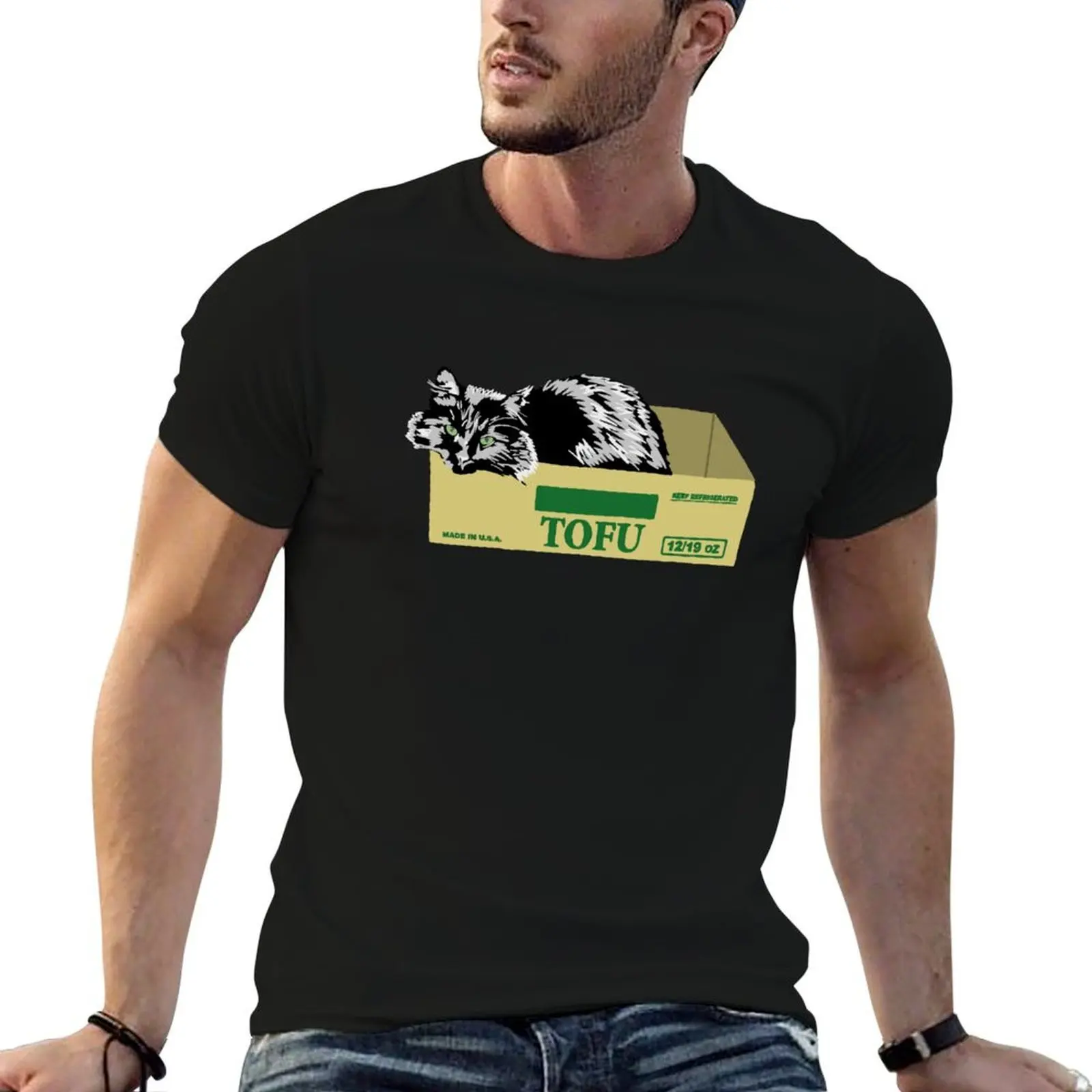 

Tofu Cat T-Shirt cotton t shirt man mens graphic t shirts T-Shirt