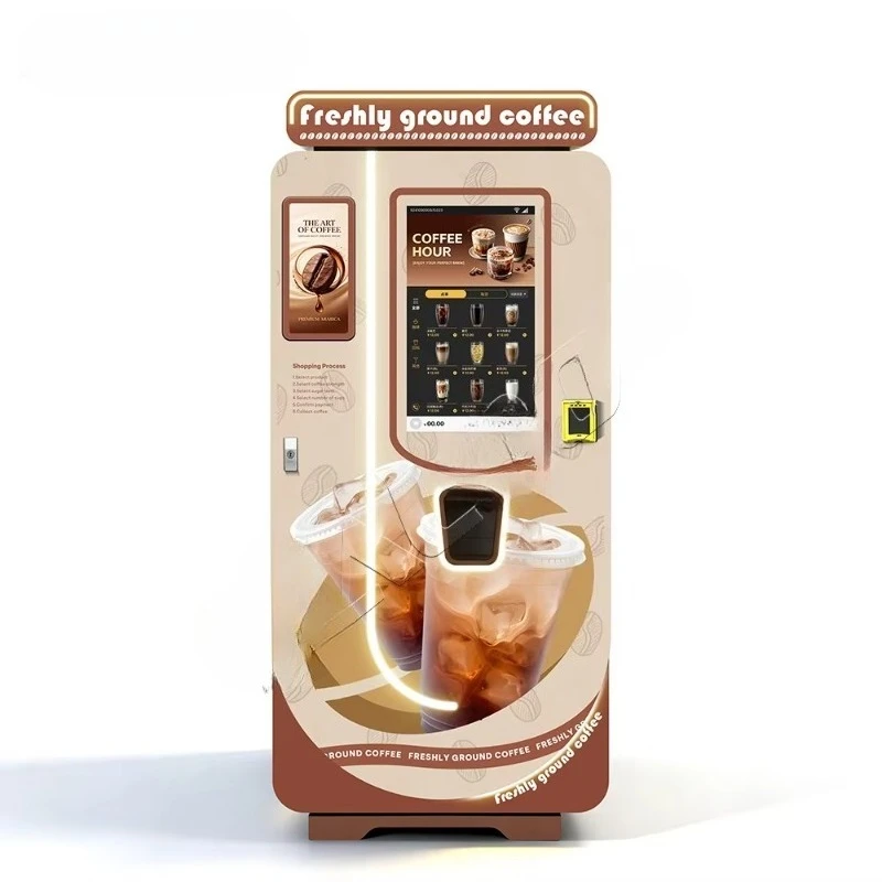 Orange Stainless Steel Commercial Fresh Grounded Coffee Machine High Capacity Self-Serve Special LE Model