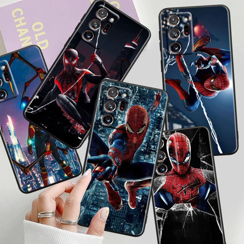 

Marvel Hero Spider Man Film For Samsung Note 20 10 Ultra Plus A31 A14 A12 A70 A34 A25 A04 A05 A15 A24 5G Black Cover Phone Case