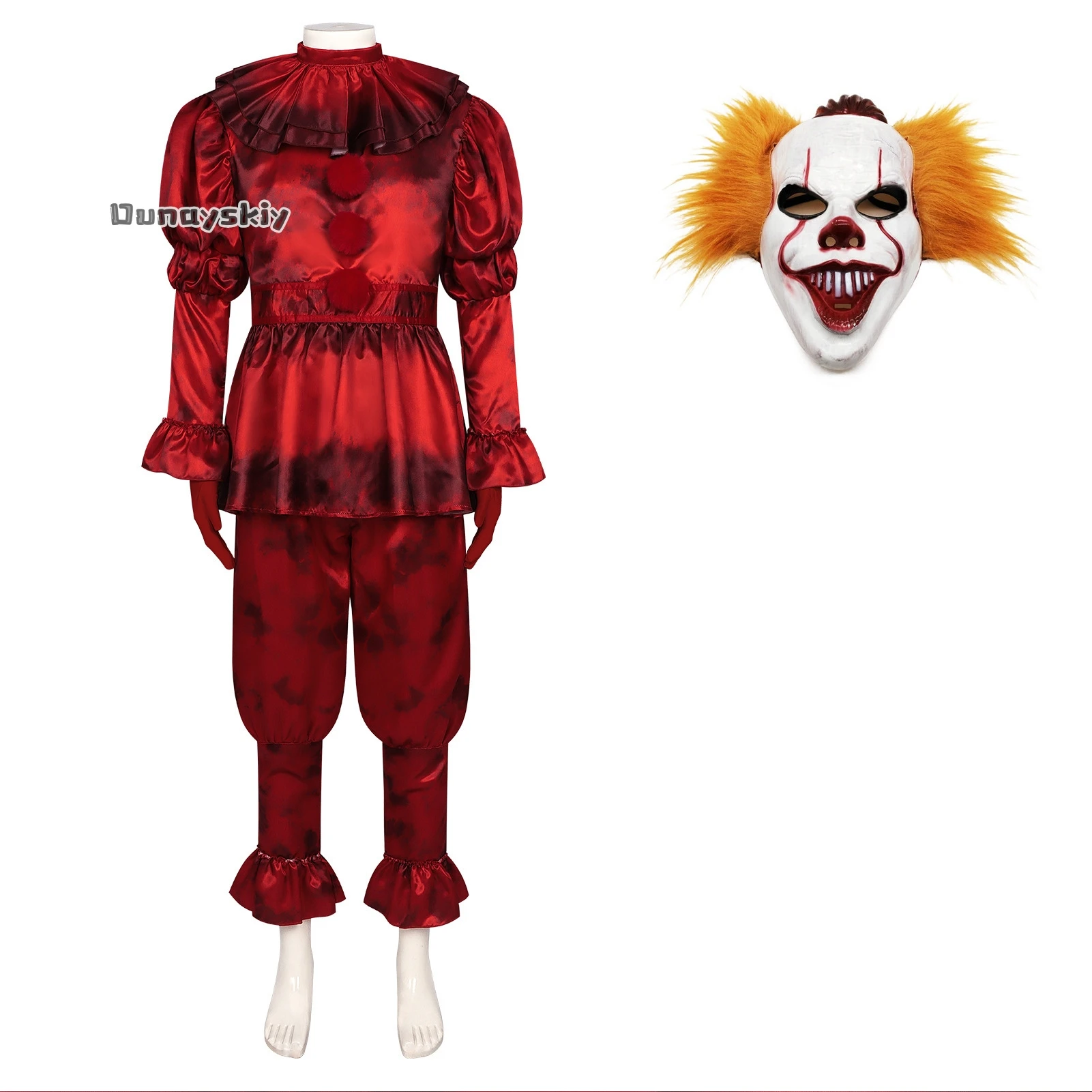 ​​​​​​​​​​​​Pennywise Clown Cosplay Costume Resurrection Halloween Stage Carnival Party Performance Role-playing Costume​​ view 5