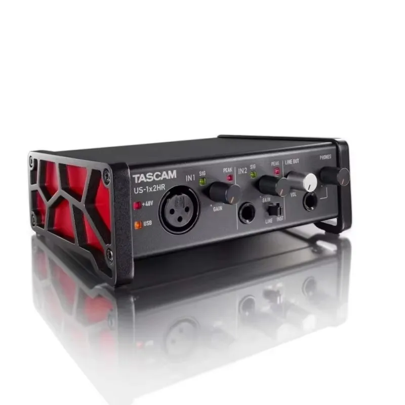 Tascam us-1x2 HR us-1x2hr versatile audio interface 2 in/2 out USB audio interface with Ultra HDDA microphone preamplifier