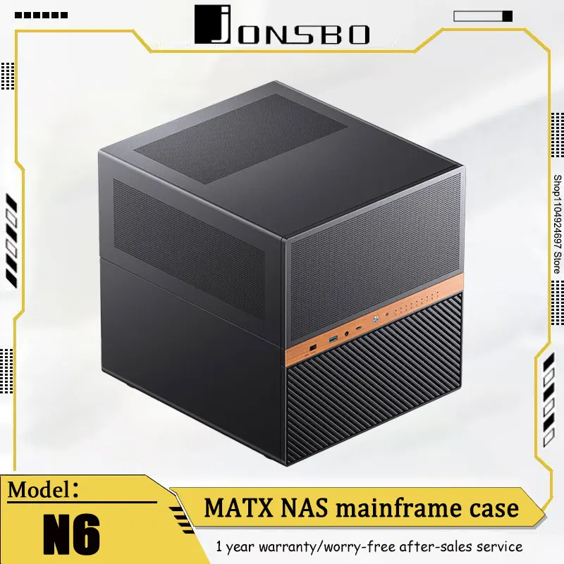 JONSBO N6 NAS Host Box MATX Komputer Desktop 9 Slot Hard Drive Penyimpanan Jaringan Rumah Mendukung Pendingin Air 240 ITX Casing Host