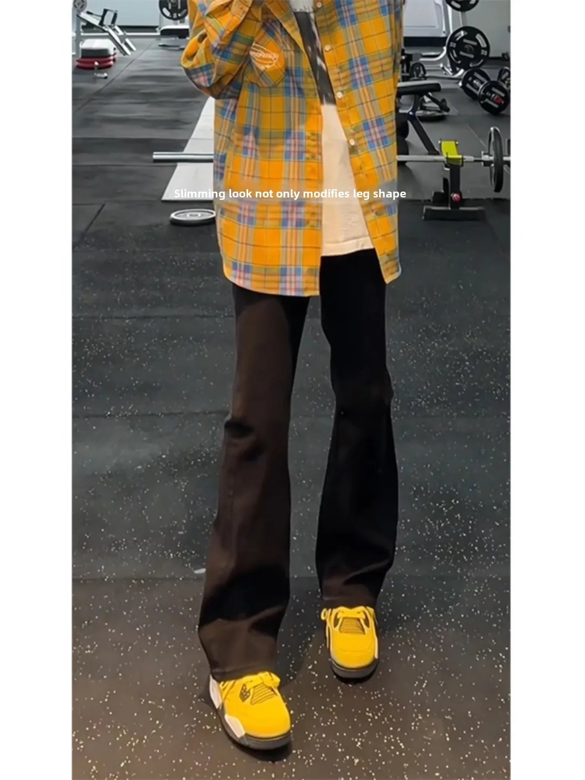 

Bla Knife Flared Jeans Men's Trendy Brand Haome Street Sle American Vibe Slim Fit Straight Leg Cotton Stretch Denim