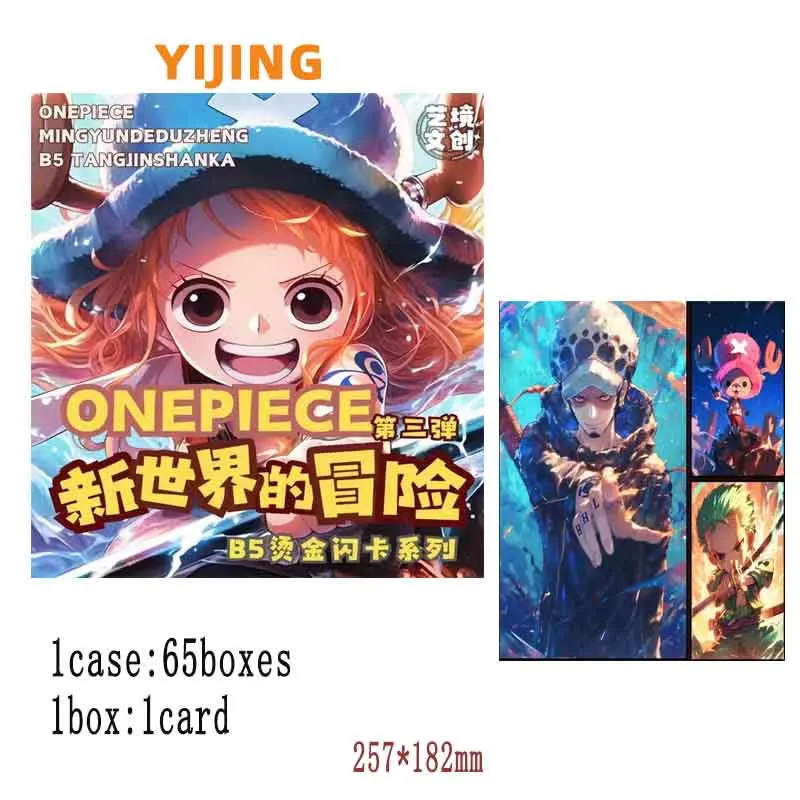 

Anime One Piece Collection Cards Wave 3 B5 YIJING Various Processes Opcg Comics Various Processes Playing Game Cards Kids Gift