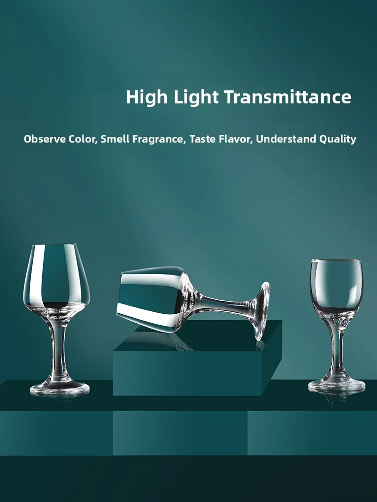 Chinese Style Thick Glass Wine Cup Set Professional Tasting Glasses High Footed Small Liquor Cups for White Wine And Spirits