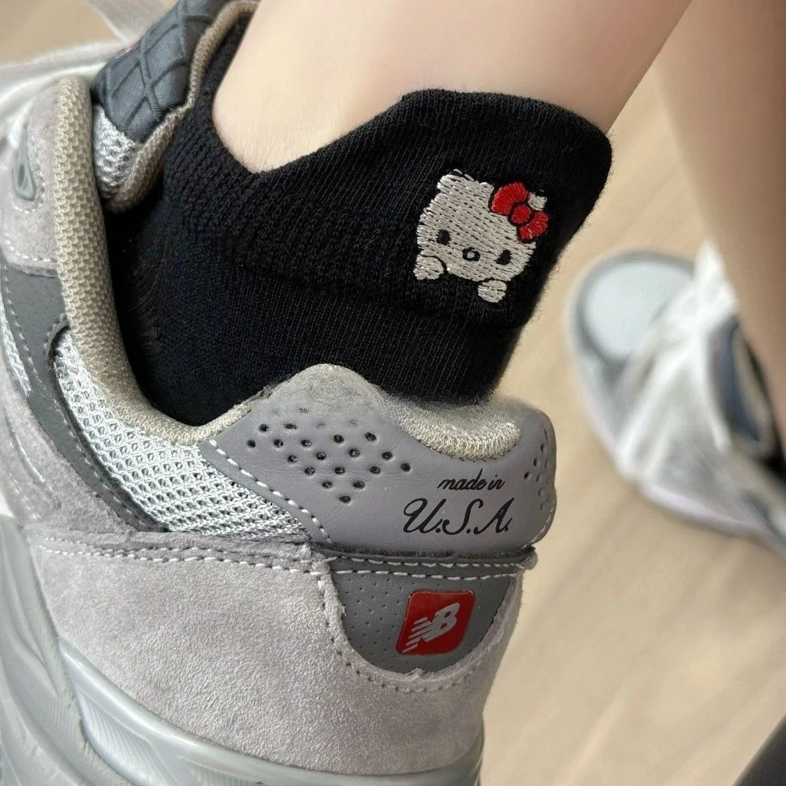 4 paia di simpatici calzini Cartoon Kitty da donna, calzini bassi in rete traspirante, calzini casual alla moda