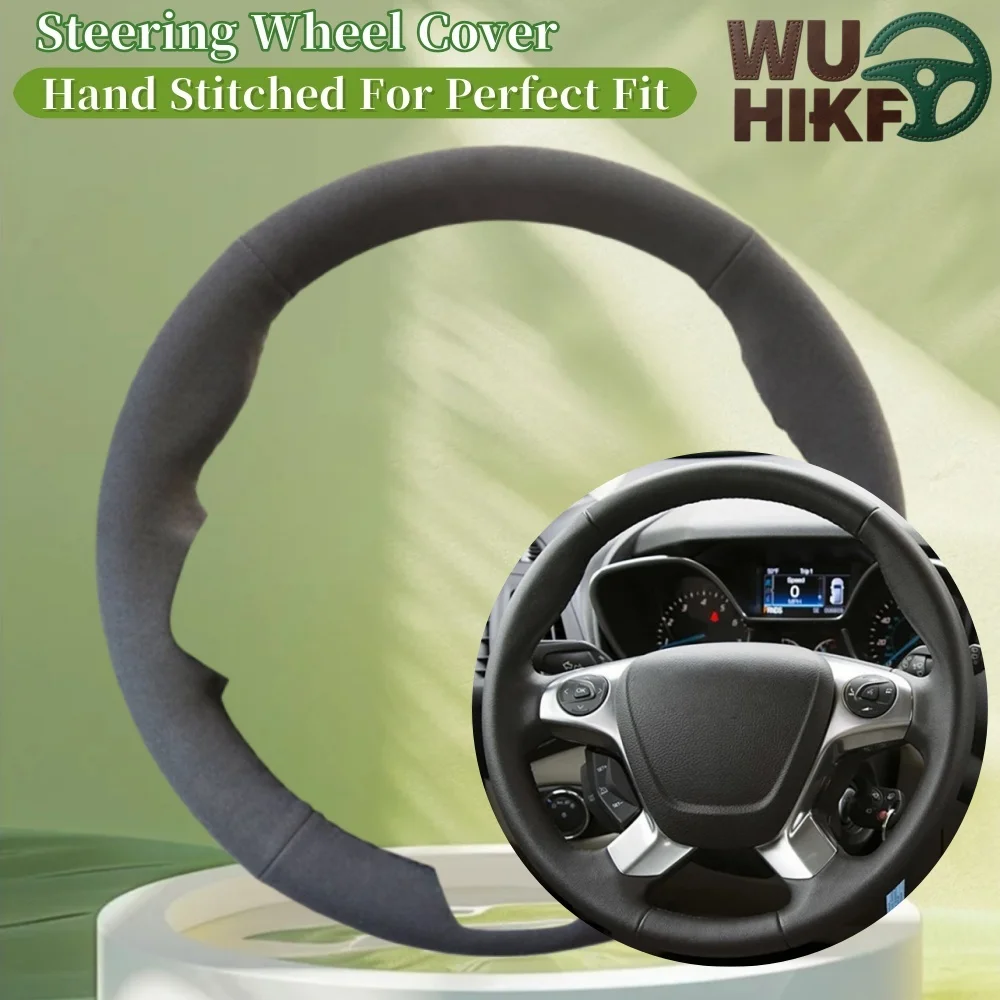 

Замшевый чехол на руль автомобиля с ручным шитьем для Ford Transit Connect Tourneo Custom Grand Tourneo Connect 2014-2020, рулевая пленка