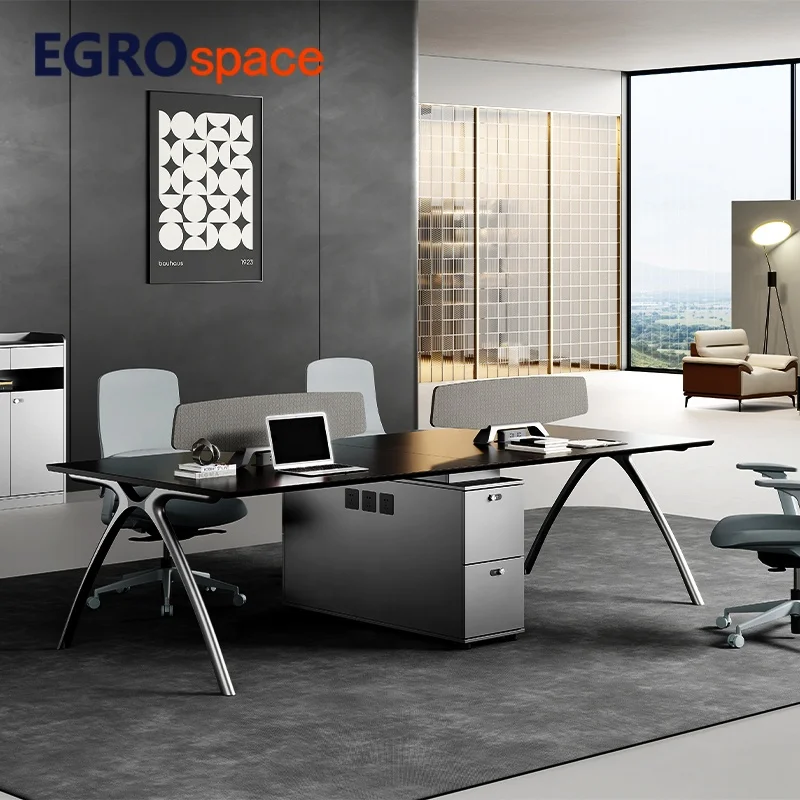 Projects Table Office Desk 4 Person Cluster Furniture Modular Workstation