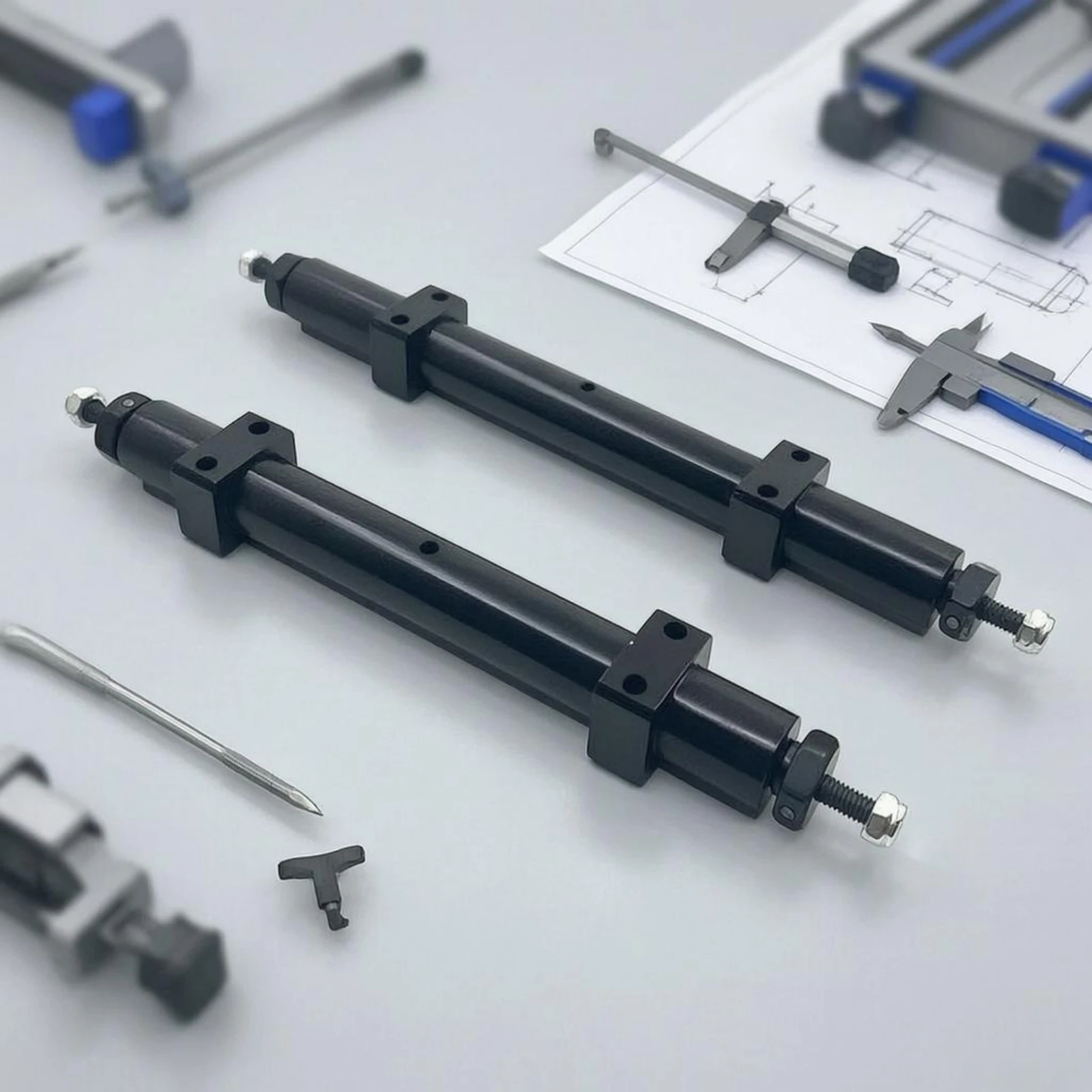 Trailer Rear Axle Assembly DIY Modification Non-Powered Trailer Axle Vehicle Part Black Compact for Model Building