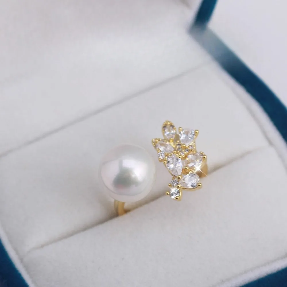 

5pcs Adjustable Gold Plated Pearl Ring Settings Findings & Accessories-for Jewelry Making Bulk Wholesale Craft Supplies 8-12mm