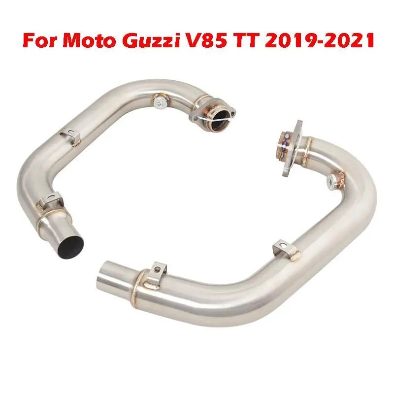 

For Moto Guzzi V85 TT 2019-2021 Exhaust System Front Link Pipe Stainless Steel Titanium Alloy Header Tube Slip On