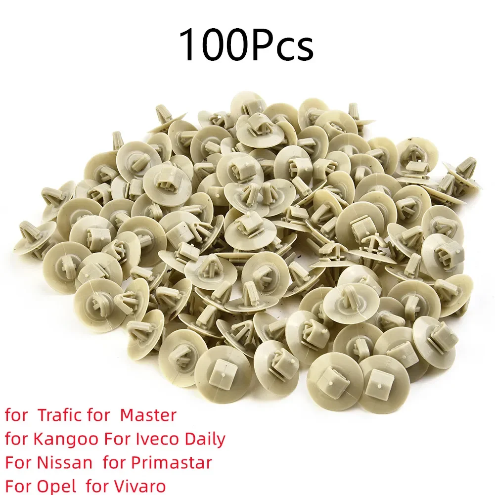 100Pcs Side Moulding Lower Protection Door Trim Clips For Trafic Master For Fixing The Exterior Door Mouldings And Bump