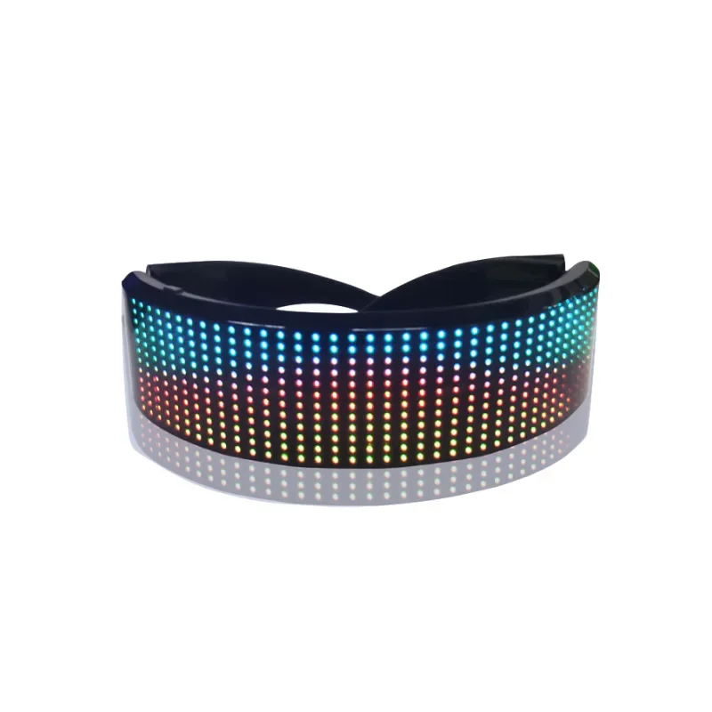 LED Luminous Glasses APP Full Color Bluetooth Luminous Glasses Birthday Party Flashing Lights Glasses Sunglasses Christmas Gift