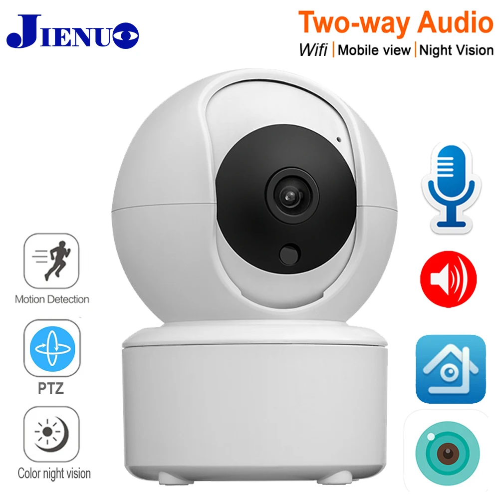 JIENUO PTZ IP Camera Wifi Human Detect Auto Tracking Security Surveillance Indoor Night Vision Cloud Wireless HD Home Cam Onvif