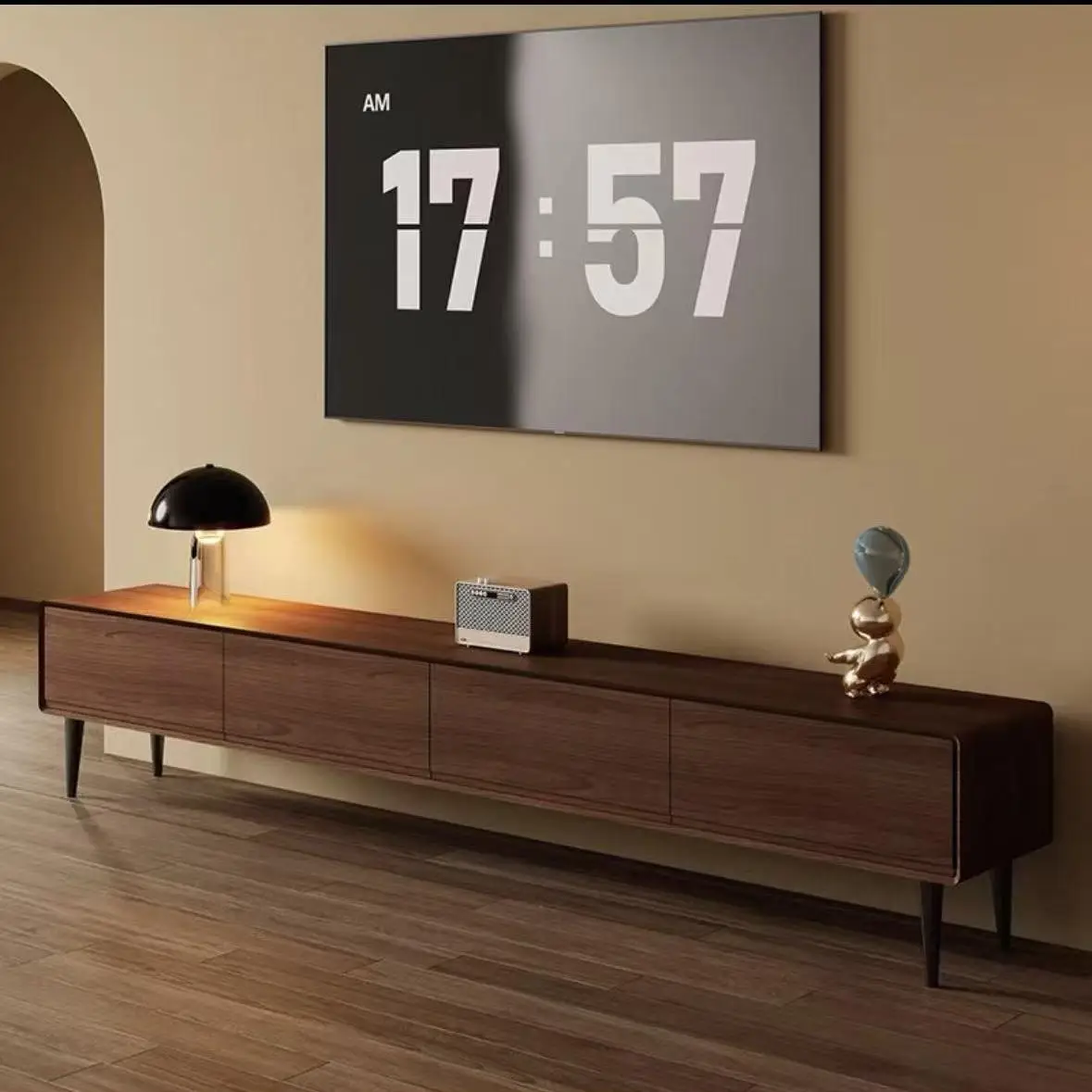 More Design High Quality Wooden Apartment Hotel Living Room Furniture Television Cabinet Stand Bench